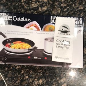 Elite cuisine electric double buffet burner